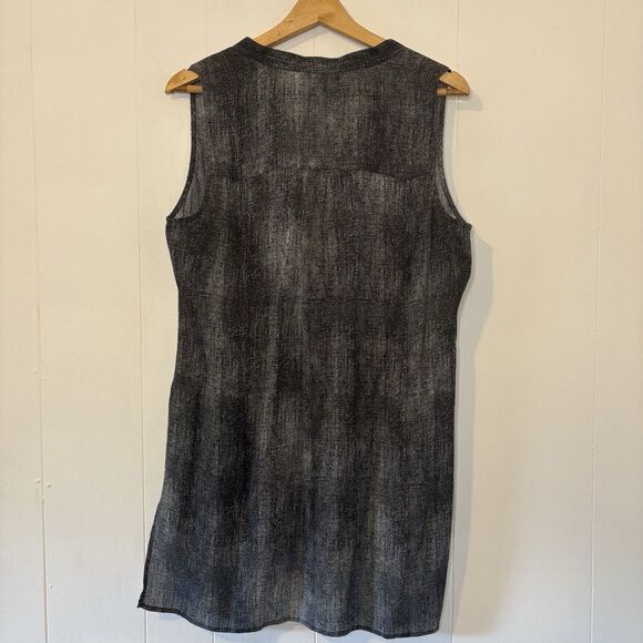 Eileen Fisher NEW Button Up Silk Mandarin Collar Sleeveless Tank Medium Neutral - Picture 6 of 13